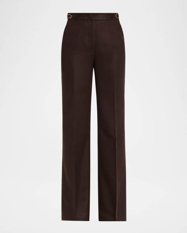 Vesta Silk Straight-Leg Pants